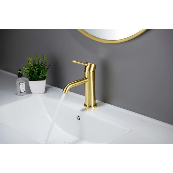 Смеситель для раковины Aquatek Европа AQ1310BG, золото шлифованное, Цвет производителя: золото шлифованное - фото 3