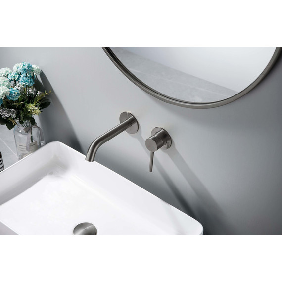 Смеситель для раковины настенный Aquatek Европа AQ1313BGM, оружейная сталь, Цвет производителя: оружейная сталь - фото 6