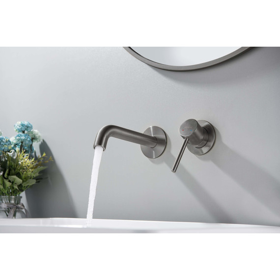 Смеситель для раковины настенный Aquatek Европа AQ1313BGM, оружейная сталь, Цвет производителя: оружейная сталь - фото 9