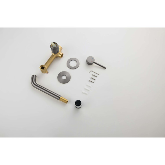 Смеситель для раковины настенный Aquatek Европа AQ1313BGM, оружейная сталь, Цвет производителя: оружейная сталь - фото 10