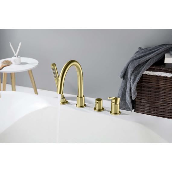 Смеситель для ванны Aquatek Европа AQ1348BG, золото шлифованное, Цвет производителя: золото шлифованное - фото 5