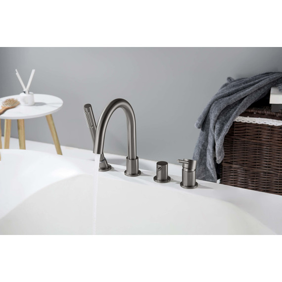 Смеситель для ванны Aquatek Европа AQ1348BGM, оружейная сталь, Цвет производителя: оружейная сталь - фото 7