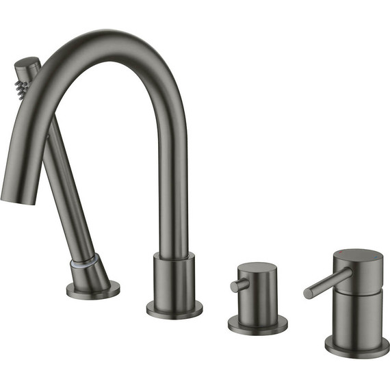 Смеситель для ванны Aquatek Европа AQ1348BGM, оружейная сталь, Цвет производителя: оружейная сталь - фото 2