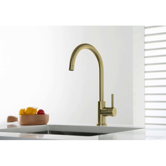 Смеситель для кухни Aquatek Европа AQ1382BG, золото шлифованное, Цвет производителя: золото шлифованное - фото 4