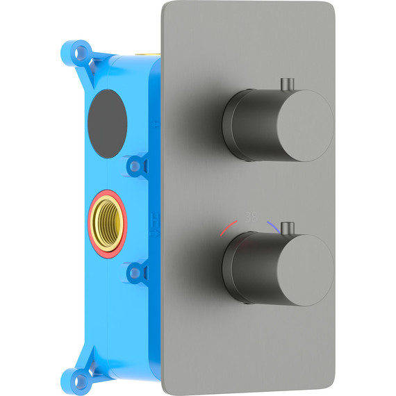 Смеситель для душа Aquatek Европа AQ1391BGM (со скрытой частью) оружейная сталь, Цвет производителя: оружейная сталь - фото 2