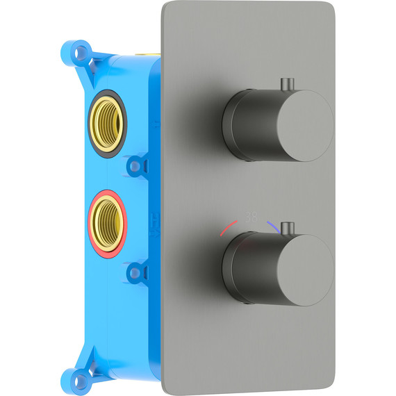 Смеситель для ванны Aquatek Европа AQ1393BGM (со скрытой частью) оружейная сталь, Цвет производителя: оружейная сталь - фото 2