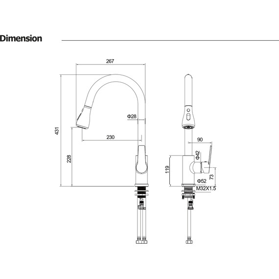 Смеситель для кухни Aquatek Лугано AQ1784CR - фото 6
