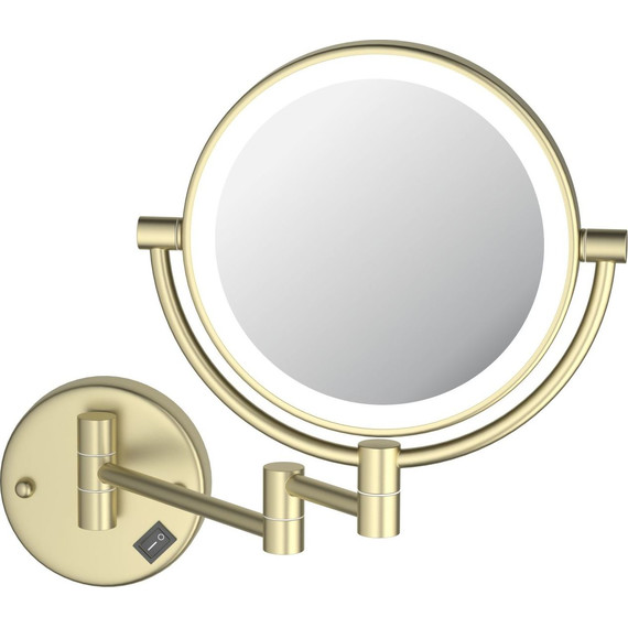 Зеркало косметическое настенное Aquatek AQ4912BG, цвет золото шлифованное - фото 2