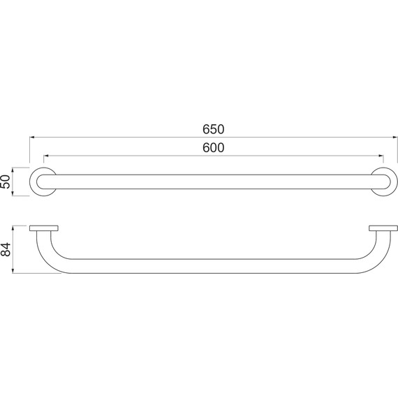 Поручень для ванны Aquatek 65 см AQ4996BG, цвет золото шлифованное - фото 7