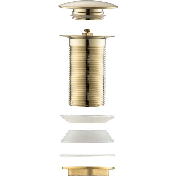 Донный клапан Aquatek AQ6003BG, золото шлифованное - фото 3