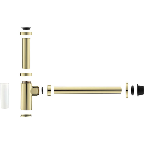 Сифон для умывальника Aquatek AQ6012PG, золото полированное - фото 5