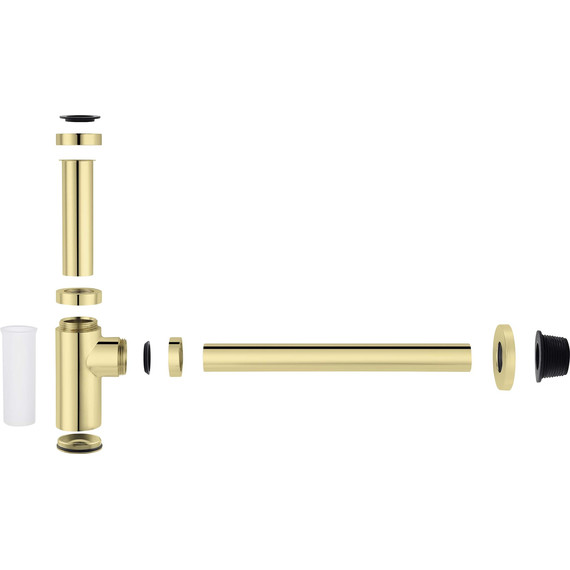 Сифон для умывальника Aquatek AQ6012PG, золото полированное - фото 6