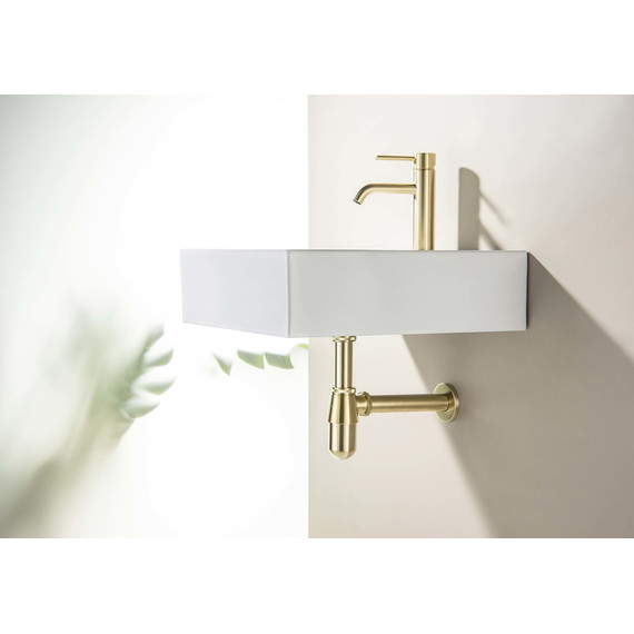 Сифон для умывальника Aquatek AQ6014BG, золото шлифованное - фото 3