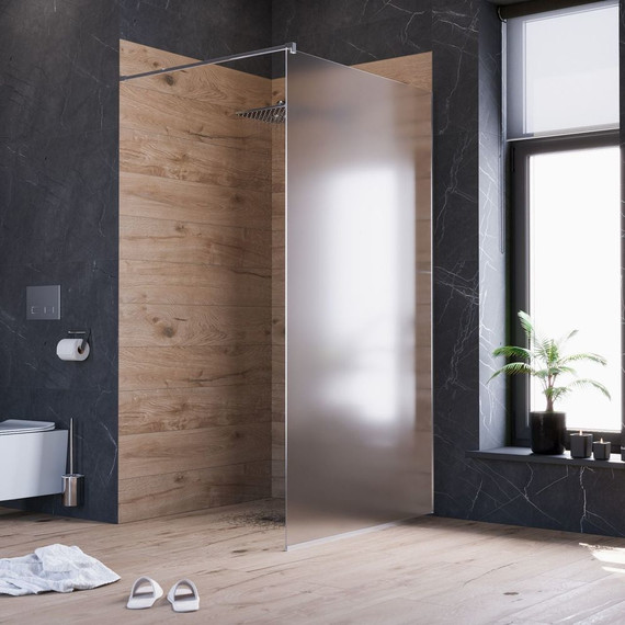 Душевая перегородка Mirsant Walk in 110 см с аксессуарами (стекло 8 мм) хром/матовое - фото 