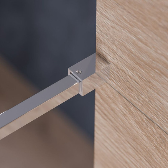 Душевая перегородка Mirsant Walk in 90 см с аксессуарами (стекло 8 мм) хром/матовое - фото 3