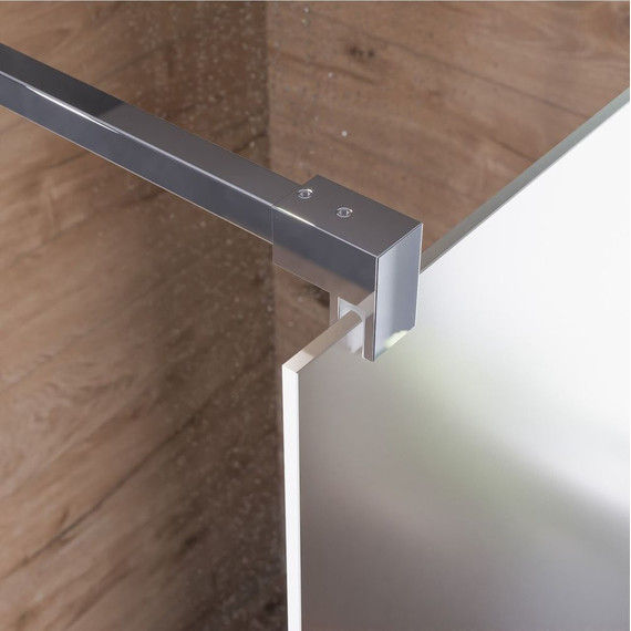 Душевая перегородка Mirsant Walk in 110 см с аксессуарами (стекло 8 мм) хром/матовое - фото 4