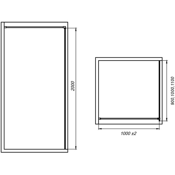 Душевая перегородка Mirsant Walk in 90 см с аксессуарами (стекло 8 мм) хром/матовое - фото 5