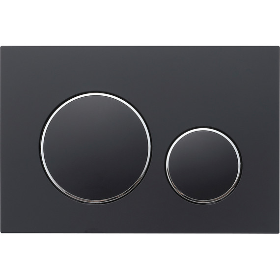 Кнопка смыва Veconi Flush FLV10-BC, чёрный матовый/хром - фото 