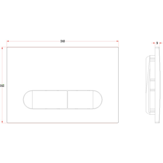 Кнопка смыва Veconi Flush FLV3-C, хром глянцевый - фото 2