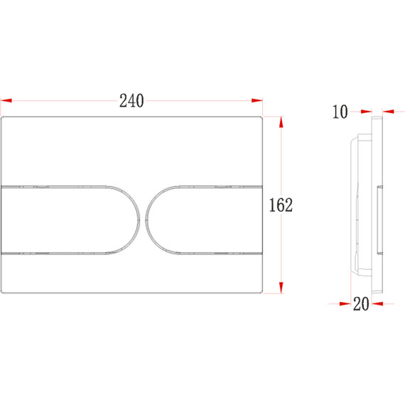 Кнопка смыва Veconi Flush FLV6-B, чёрный матовый - фото 2