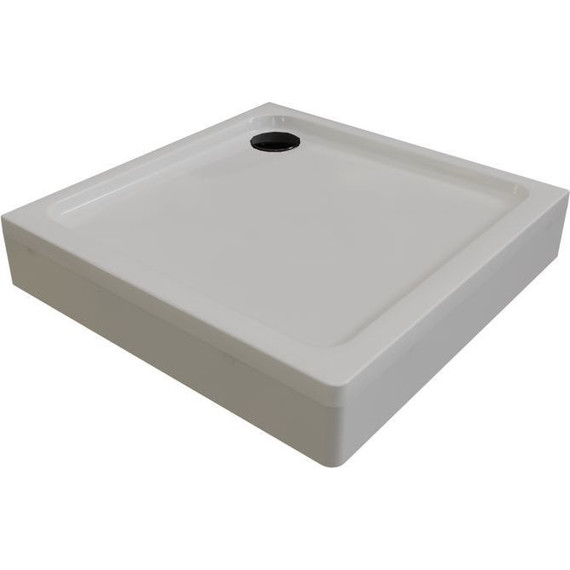 Поддон акриловый Радомир Берген SQ 80х80 см (сифон чёрный) - фото 