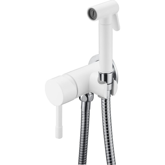 Набор для гигиенического душа Boheme Uno 467-WCR, white chrome, Цвет производителя: white chrome - фото 