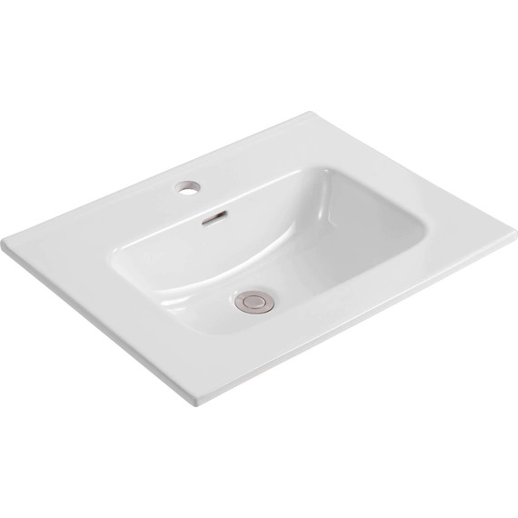 Тумба подвесная с раковиной Aquatek 60 см AQ77060-MG, серый матовый - фото 6