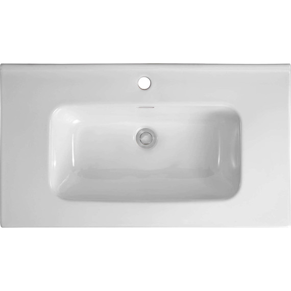 Тумба подвесная с раковиной-столешницей Aquatek 80 см AQ77080-MG, серый матовый - фото 5