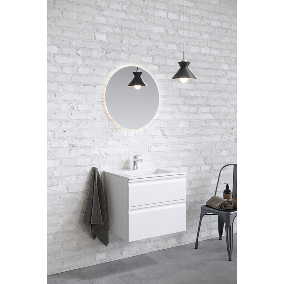 Тумба подвесная с раковиной Aquatek 60 см AQ77060-MW, белый матовый - фото 4