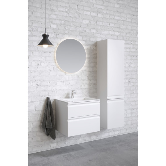 Тумба подвесная с раковиной Aquatek 60 см AQ77060-MW, белый матовый - фото 5