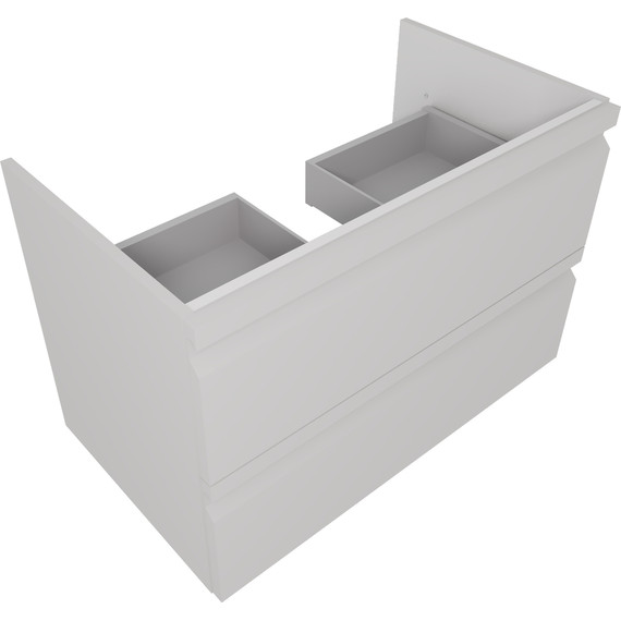 Тумба подвесная с раковиной-столешницей Aquatek 80 см AQ77080-LG, серый туман - фото 3