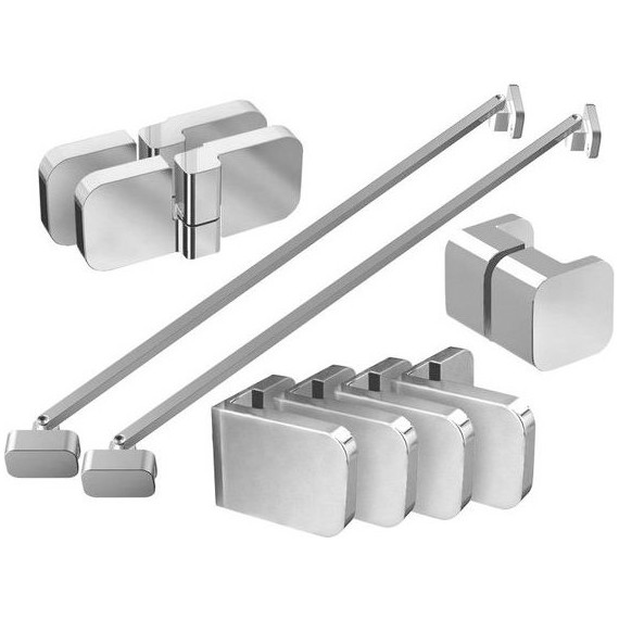 Набор металлических компонентов B SET для душевого уголка BSDPS 120 R D01000A081, хром - фото 