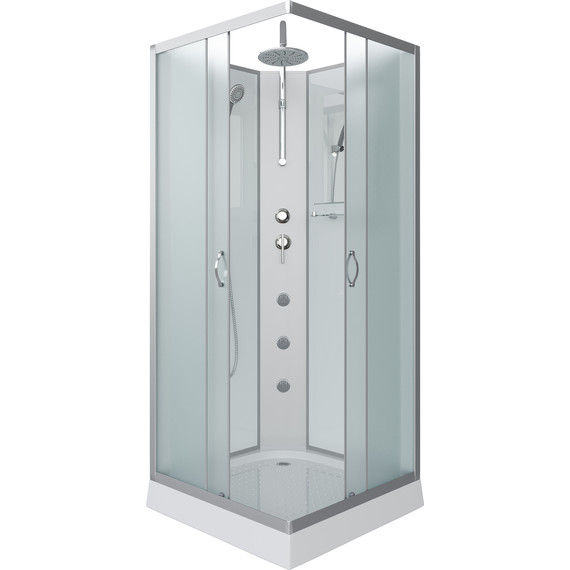 Гидробокс Niagara 90x90 см 11011423BKTG, серебро/матовое - фото 2