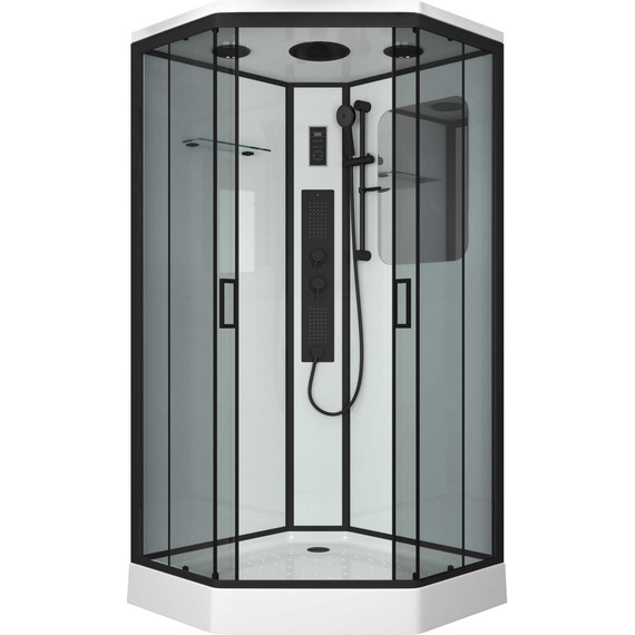 Гидробокс Niagara 90x90 см 69010134GDBLACK, чёрный/тонированное - фото 