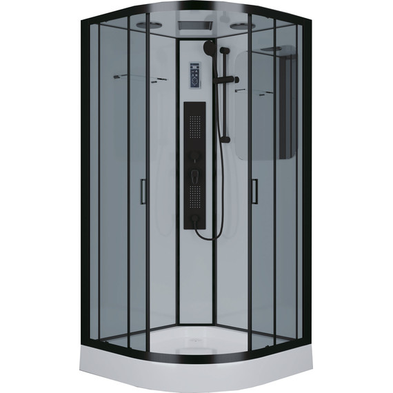 Гидробокс Niagara 90x90 см 69010134GBLACK, чёрный/тонированное - фото 