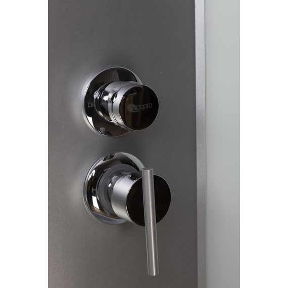 Гидробокс Niagara 90x90 см 23081424BKTG, серебро/матовое - фото 6