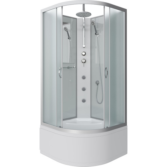 Гидробокс Niagara 80x80 см 23071424BKTG, серебро/матовое - фото 2