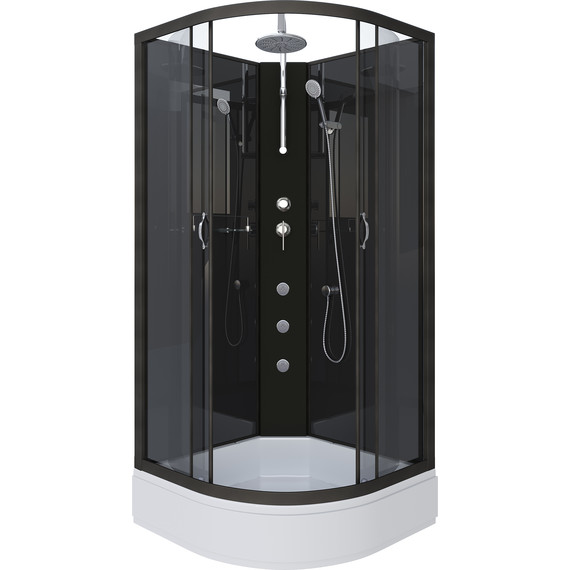 Гидробокс Niagara 90x90 см 65011434BKTG, чёрный/тонированное - фото 2