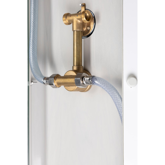 Душевая кабина Niagara 80x80 см P80/26Q/MT/BK со средним поддоном 26 см, профиль белый, стекло матовое - фото 8