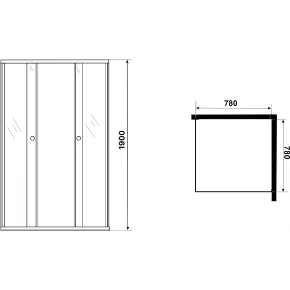 Душевое ограждение Niagara Eco 80x80 см NG-1008-14QBLACK, чёрный матовый/мозаика - фото 5