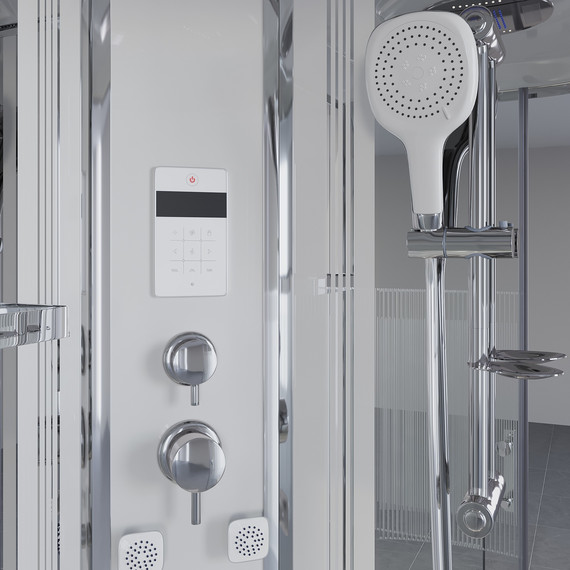 Гидробокс Niagara 100x100 см 7020164, хром/матовое - фото 3