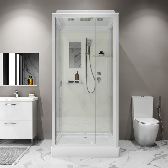 Душевая кабина Niagara 100x100 см ST100/15Q, белый/прозрачное - фото 5