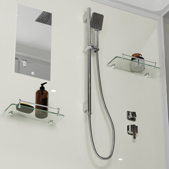 Душевая кабина Niagara 100x80 см ST100/80/15Q, белый/прозрачное - фото 8