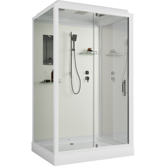 Душевая кабина Niagara 100x80 см ST100/80/15Q, белый/прозрачное - фото 