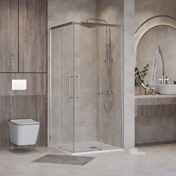 Душевое ограждение Niagara Nova 90x90 см NG-6629-34, хром/прозрачное - фото 