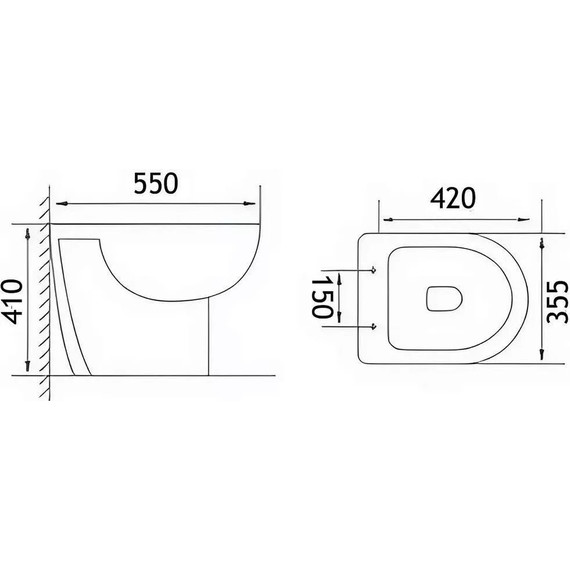 Инсталляция с подвесным унитазом комплект: Grohe Rapid SL 38772001 с подвесным безободковым унитазом Loranto Fredo CS-WH8005 сиденье микролифт, крепление, кнопка смыва хром - фото 16