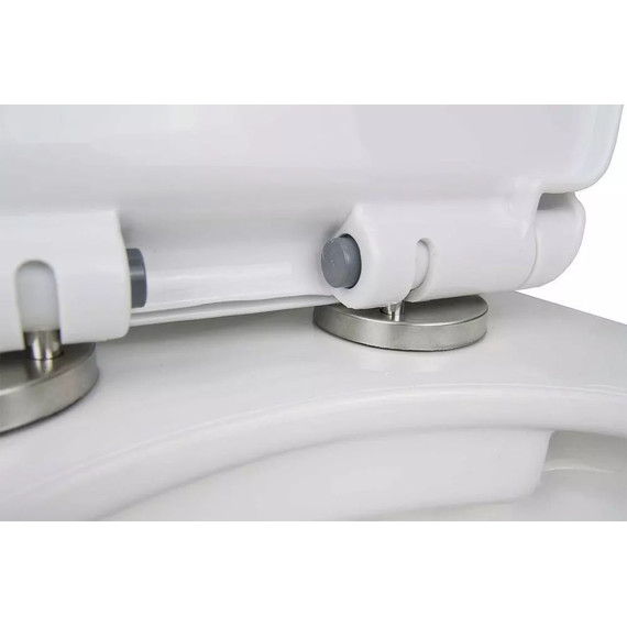 Инсталляция с подвесным унитазом комплект: Grohe Rapid SL 38772001 с подвесным безободковым унитазом Loranto Fredo CS-WH8005 сиденье микролифт, крепление, кнопка смыва хром - фото 9