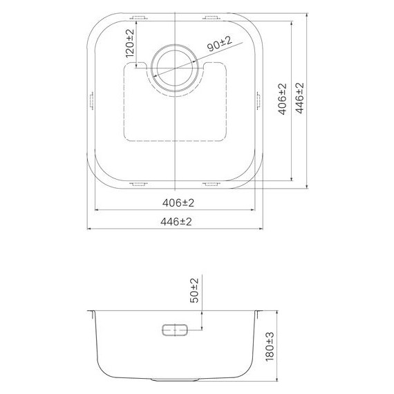 Кухонная мойка Iddis Mate MAT44GMi77, графит матовый - фото 16