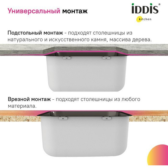 Кухонная мойка Iddis Mate MAT44GMi77, графит матовый - фото 9