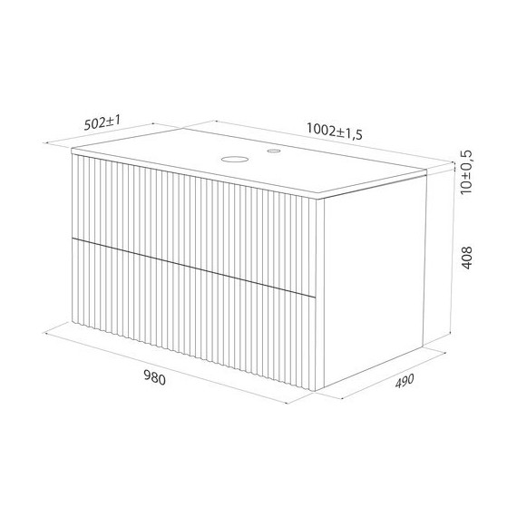 Тумба подвесная со столешницей Iddis Aiger 100 см AIG10W0i95K, белый - фото 10